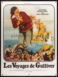 3m406 GULLIVER'S TRAVELS French 1p R1970s classic cartoon by Dave Fleischer, great image!