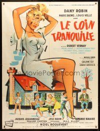 3m451 LE COIN TRANQUILLE French 1p '57 art of giant sexy Dany Robin by Clement Hurel!