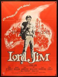 3m465 LORD JIM French 1p '65 full-length artwork of Peter O'Toole in the title role!
