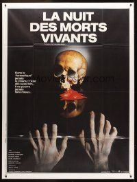 3m493 NIGHT OF THE LIVING DEAD French 1p R84 George Romero zombie classic, different skull art!