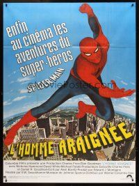 3m582 SPIDER-MAN French 1p '77 Marvel Comic, great image of Nicholas Hammond as Spidey!