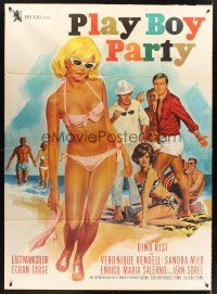 3m633 WEEKEND WIVES French 1p '66 sexy Jean Mascii art of Italian beach Play Boy Party!