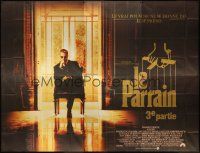 3m222 GODFATHER PART III French 8p '90 great image of Al Pacino, directed by Francis Ford Coppola!