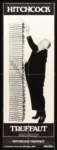 3m258 HITCHCOCK/TRUFFAUT book advertisement French door-panel '85 great full-length image!