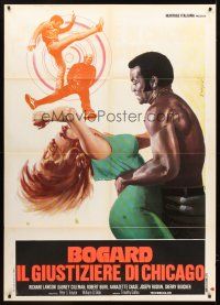 3m094 BOGARD Italian 1p '75 different art of the baddest streetfighter & sexy girl by Enzo Nistri!