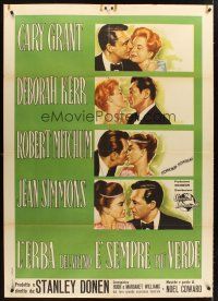 3m123 GRASS IS GREENER Italian 1p '61 Cary Grant, Deborah Kerr, Robert Mitchum, Jean Simmons