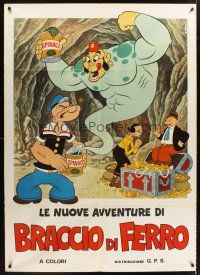 3m156 LE NUOVE AVVENTURE DI BRACCIO DI FERRO Italian 1p '77 Popeye, Olive Oyl & Wimpy with genie!