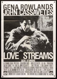 3m159 LOVE STREAMS Italian 1p '84 great image of John Cassavetes & Gena Rowlands!
