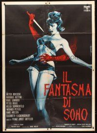 3m182 PHANTOM OF SOHO Italian 1p '65 completely different sexy horror art by Enrico De Seta!