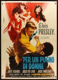3m202 TICKLE ME Italian 1p '66 different art of Elvis Presley & Julie Adams by Enrico De Seta!