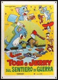 3m206 TOM & JERRY Italian 1p R1977 cat and mouse cartoon, more violent images than U.S. items!