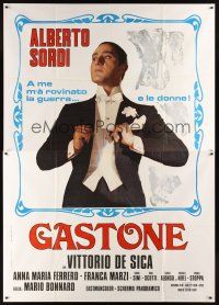 3m044 GASTONE Italian 2p '60 Mario Bonnard, close up of Alberto Sordi in tuxedo!