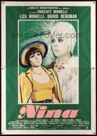 3m060 MATTER OF TIME Italian 2p '76 different artwork of Liza Minnelli & Ingrid Bergman, Nina!