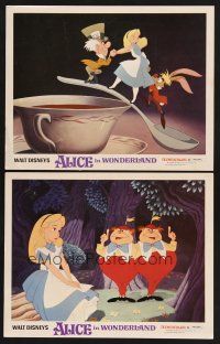 3p584 ALICE IN WONDERLAND 2 LCs R74 Walt Disney Lewis Carroll classic!