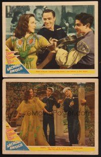 3p590 ANCHORS AWEIGH 2 LCs '45 sailors Frank Sinatra & Gene Kelly with Kathryn Grayson!