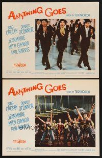 3p594 ANYTHING GOES 2 LCs '56 Bing Crosby, Donald O'Connor & Mitzi Gaynor in dance numbers!