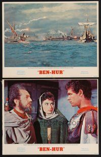 3p611 BEN-HUR 2 LCs R69 Haya Harareet, naval warfare in Wyler classic religious epic!