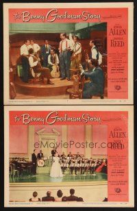 3p612 BENNY GOODMAN STORY 2 LCs '56 Steve Allen as Goodman, Donna Reed, Gene Krupa!