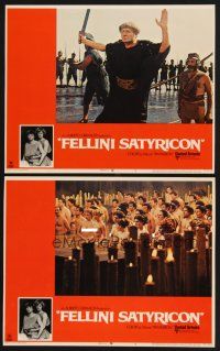 3p697 FELLINI SATYRICON 2 LCs '70 Federico's Italian cult classic, wild images!