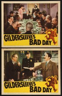 3p717 GILDERSLEEVE'S BAD DAY 2 LCs '43 Harold Peary, Nancy Gates, Charles Arnt & Freddie Mercer!