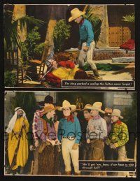 3p781 KING COWBOY 2 LCs '28 great image of Tom Mix roughing up Frank Leigh & w/posse!