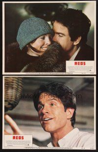 3p855 REDS 2 LCs '81 Warren Beatty as John Reed & Diane Keaton in Russia!