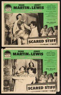 3p872 SCARED STIFF 2 LCs R59 wacky Dean Martin & Jerry Lewis horror comedy!