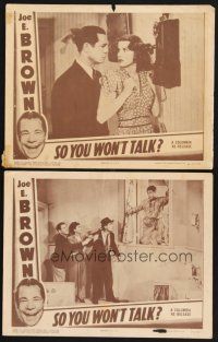 3p906 SO YOU WON'T TALK 2 LCs R49 great images of wacky Joe E. Brown!