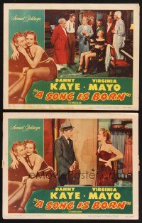 3p909 SONG IS BORN 2 LCs '48 great images of Danny Kaye & super sexy Virginia Mayo!