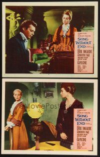 3p912 SONG WITHOUT END 2 LCs '60 Dirk Bogarde as composer Franz Liszt, sexy Capucine!