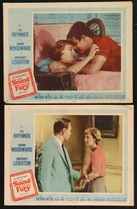 3p913 SOUND & THE FURY 2 LCs '59 Stuart Whitman, Joanne Woodward, Yul Brynner with hair!