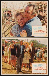 3p981 WALK IN THE SPRING RAIN 2 LCs '70 romantic images of Anthony Quinn & Ingrid Bergman!