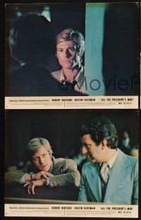 3p314 ALL THE PRESIDENT'S MEN 3 color 11x14 stills '76 Robert Redford as Woodward, Jason Robards!