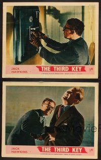 3p279 THIRD KEY 4 English LCs '56 Jack Hawkins, Michael Brooke, cool image of safecracker!