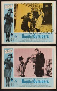 3p321 BAND OF OUTSIDERS 3 int'l LCs '64 Godard's Bande a Part, Anna Karina, Claude Brasseur!