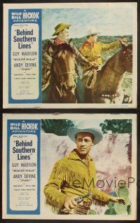 3p091 WILD BILL HICKOK 4 stock LCs '52 Guy Madison as Wild Bill Hickok, Andy Devine, Behind Southern Lines!