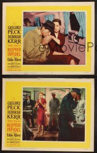 3p325 BELOVED INFIDEL 3 LCs '59 Gregory Peck as F. Scott Fitzgerald, sexy Deborah Kerr!