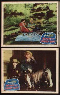 3p327 BEYOND THE PURPLE HILLS 3 LCs '50 great images of sheriff Gene Autry w/wonder horse Champion!