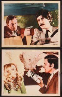 3p094 BLACK BELLY OF THE TARANTULA 4 LCs '72 Giancarlo Giannini, terrified girl attacked by knife!