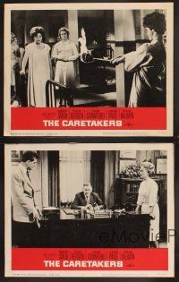 3p106 CARETAKERS 4 LCs '63 Robert Stack, Polly Bergen & Joan Crawford in a mental hospital!