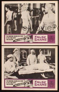 3p364 FALSE SHAME 3 LCs '58 the shocking shameless story of nice girls who become girls in trouble!
