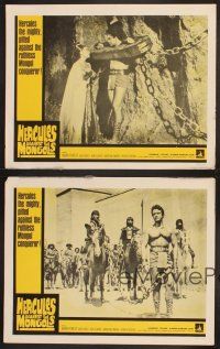 3p159 HERCULES AGAINST THE MONGOLS 4 LCs '63 barechested Mark Forest as Hercules, sword & sandal!