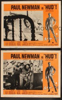 3p397 HUD 3 LCs '63 Paul Newman, Melvyn Douglas, Patricia Neal, Martin Ritt classic!
