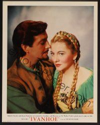 3p773 IVANHOE 2 photolobbies '52 full-length image of Robert Taylor & w/pretty Joan Fontaine!