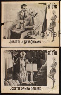 3p408 JOSETTE OF NEW ORLEANS 3 LCs '50s sexy stripper Lili St. Cyr in Louisiana!