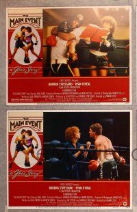 3p065 MAIN EVENT 5 LCs '79 boxing, great images of Barbra Streisand with Ryan O'Neal!