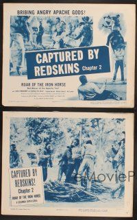 3p244 ROAR OF THE IRON HORSE 4 chapter 2 LCs '51 cowboy Jock Mahoney serial, Captured By Redskins!
