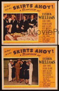 3p495 SKIRTS AHOY 3 LCs '52 sexy sailor Esther Williams, Joan Evans & Vivian Blaine in uniform!