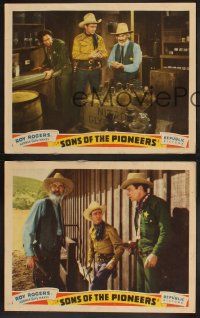 3p500 SONS OF THE PIONEERS 3 LCs '42 cowboy Roy Rogers plays guitar for pretty Maris Wrixon!