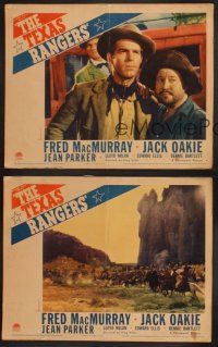 3p524 TEXAS RANGERS 3 LCs '36 Fred MacMurray in western action, directed by King Vidor!
